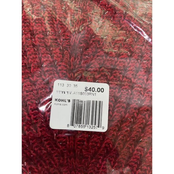 Women's Apt. 9 Mitered-Front Boatneck Top in Red Marl Lurex Size Small $40.00 - Picture 4 of 6